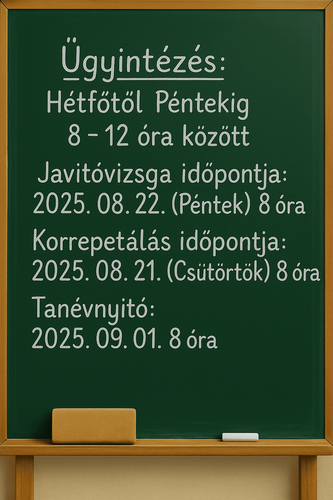 Fontosabb időpontjaink nyáron